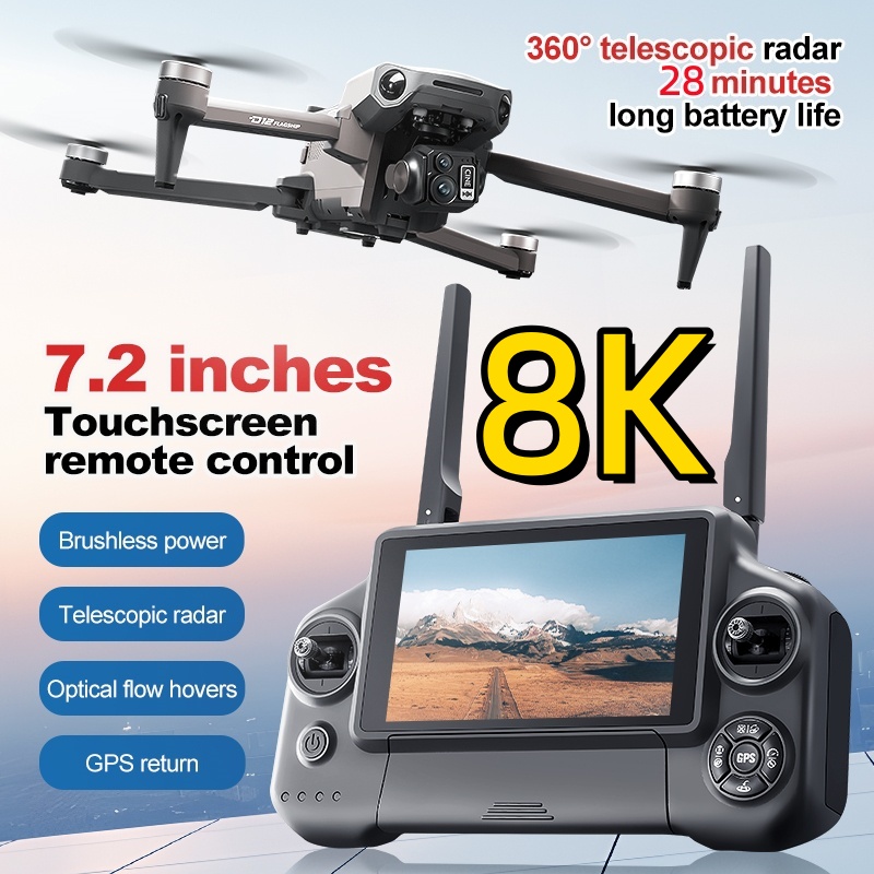 8K 3 Axis Gimbal Brushless 7.2 - مراجعة Drone Lidar وسعره