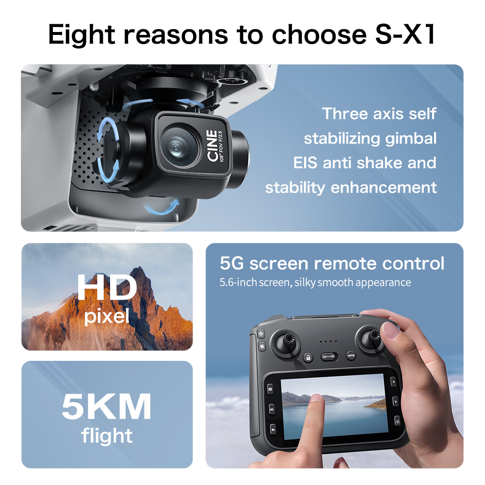 S-X1 MAX GPS Drone with 3-Axis - مراجعة Drone Multispectral وسعره