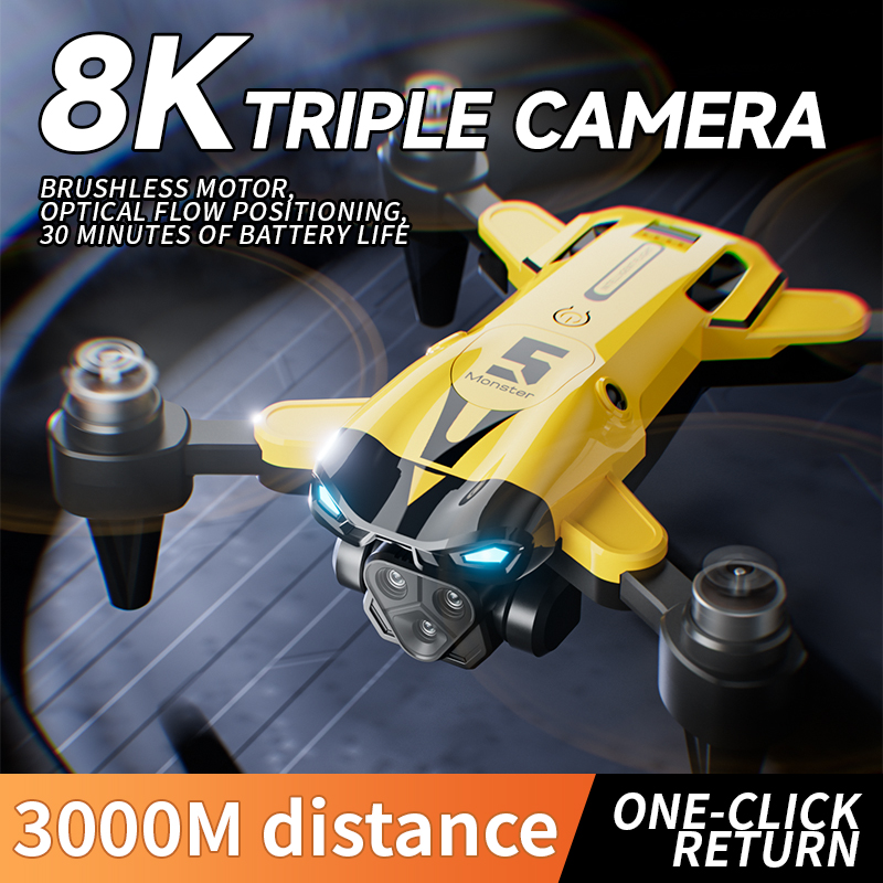 Brushless RC Drone 8K Triple C - مراجعة Drone Aerial Photography وسعره