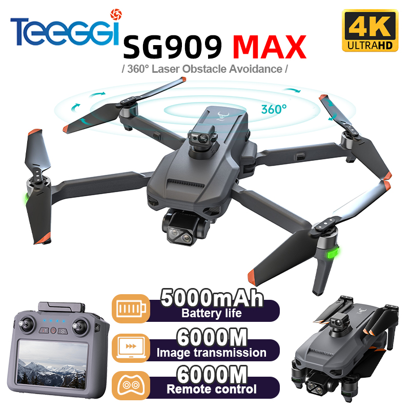 Teeggi SG909 MAX GPS Drone Wit - مراجعة Drone Lidar وسعره