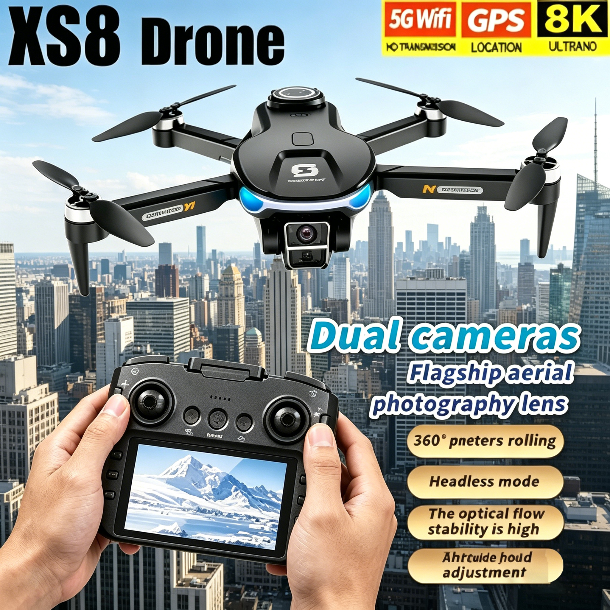 HD 8K Professional GPS Drone w - مراجعة Drone Multispectral وسعره