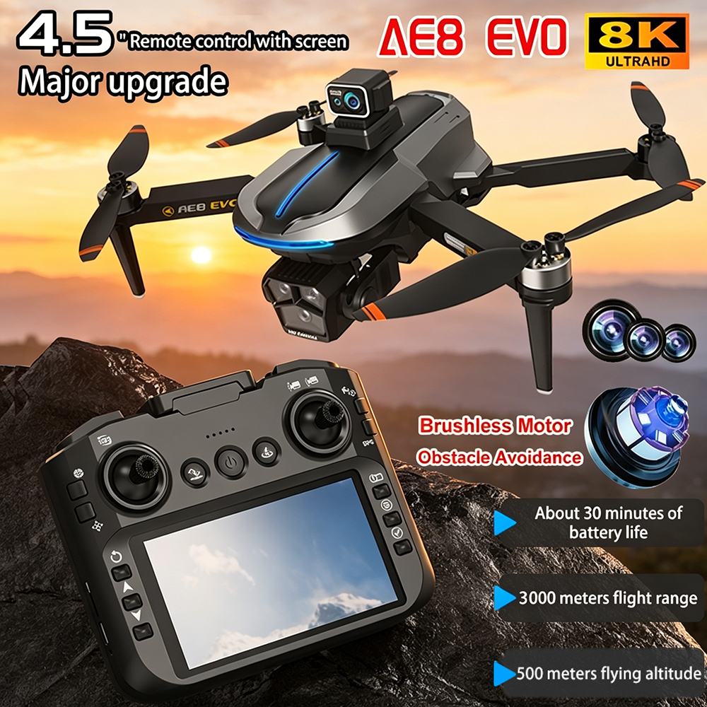 AE8 EVO Drone 4K Professional  - مراجعة Drone Lidar وسعره
