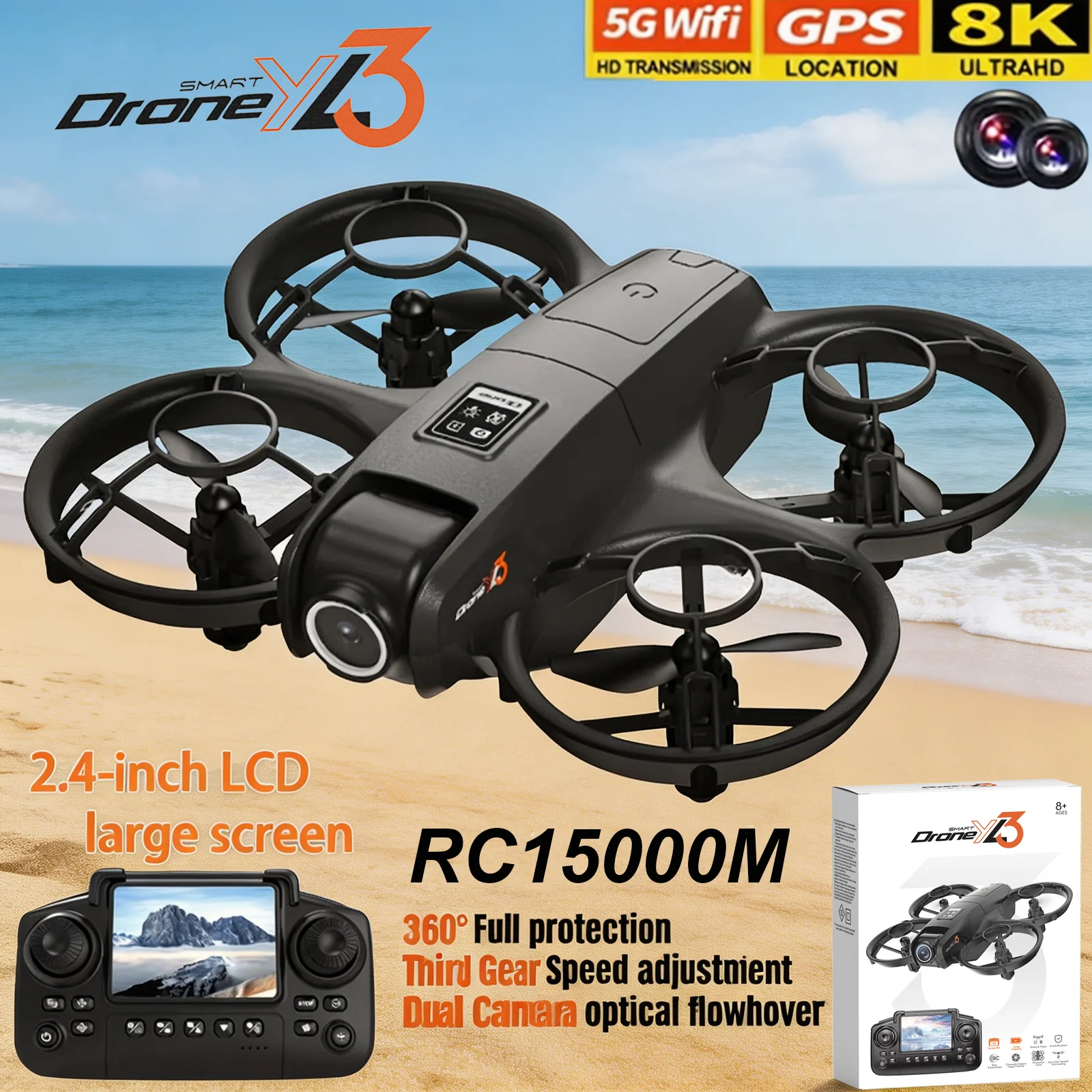 New YL3 RC Drone 8K 1080P Wide - مراجعة Drone Multispectral وسعره