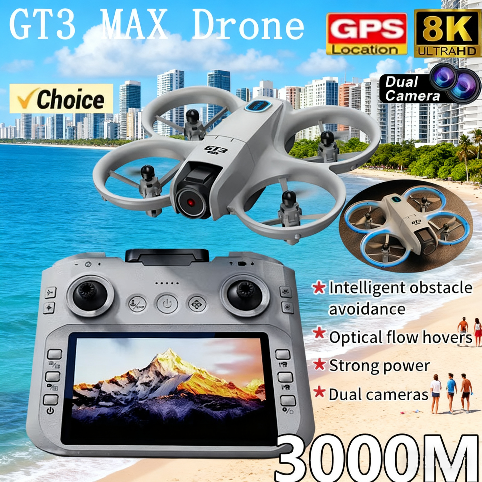NEW GT3 Drone with HD Dual Cam - مراجعة Drone Lidar وسعره